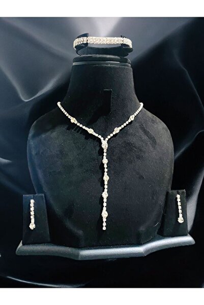 mango bijuteri Su Yolu Kolye Küpe Ve Bileklik Set Özel Günler Düğün Nişan Abi...