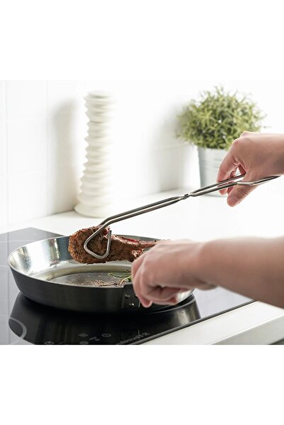 TEZPAZAR IDEALISK Makas Şekilli Servis Maşası Uzunluk 30cm Yemek Pişirme Hazı...