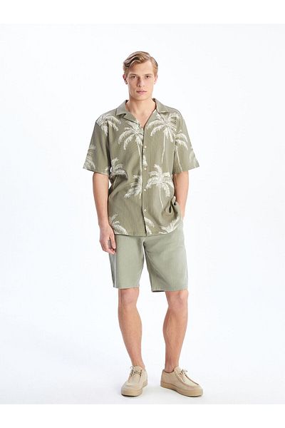 LC Waikiki Ανδρικό σορτς Standard Mold Linen Blend