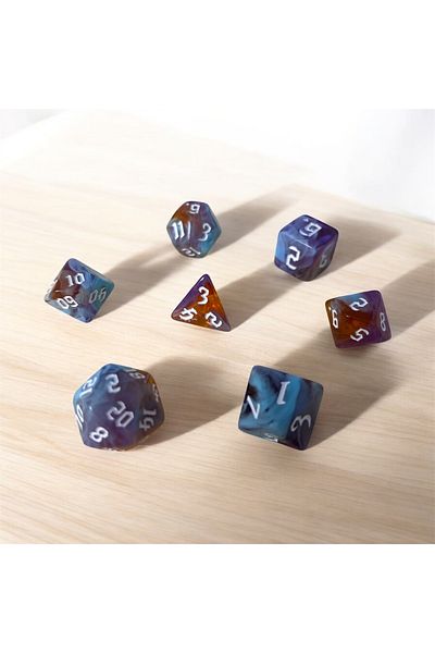 Le Majeur Dnd Frp Dice Set Set of 7 Dnd Dice Dungeons and Dragons Tabletop Game Dice Purple Pouch Gift