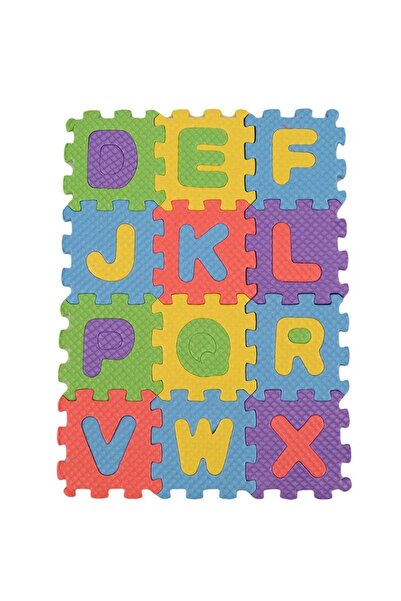 Baby Planet Covoraș puzzle gigant pentru copii cu litere mixte, spumă rezistentă, 10 piese