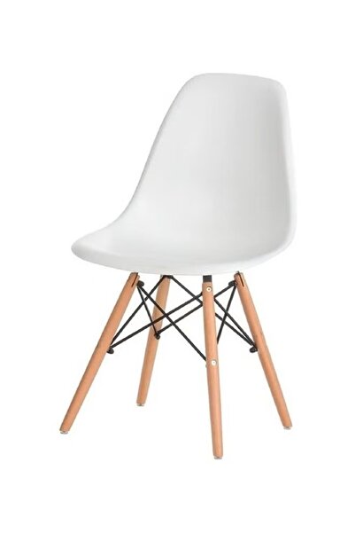 rexa كرسي مكتب بلاستيكي بأرجل خشبية 70×40×40 سم