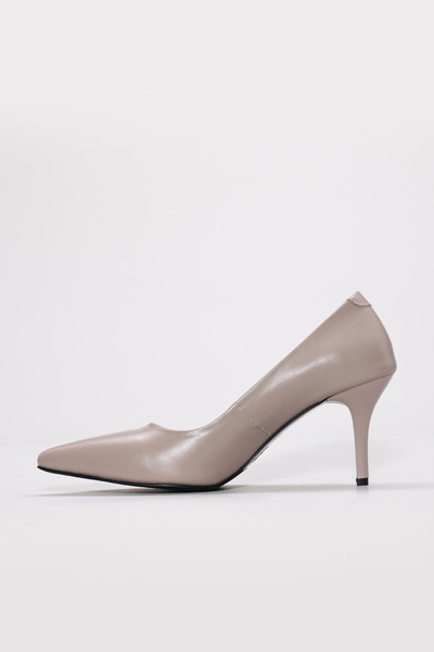 Ayakkabıhane Inside and Outside Genuine Leather Mink Women's Thin Heeled Shoes Ah082152611987