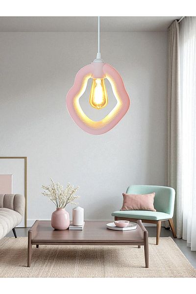 FORECASTE Bohemian Concrete Look Modern Minimalist Chandelier Adjustable E27 Lampholder Living Room Kitchen Bedroom Office Cafe