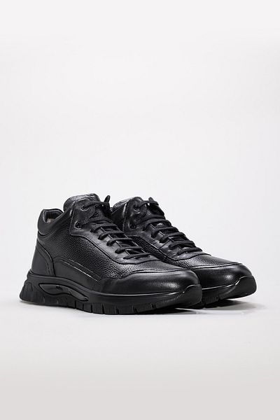 Ayakkabıhane Fur Inside Genuine Leather Black Men's Sports Boots Ah0821411131355