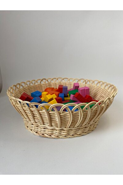 Toil Print El Yapımı Bambu Rattan Sepet/Hasır Sepet/Ekmek Sepeti/Banyo Sabun ...