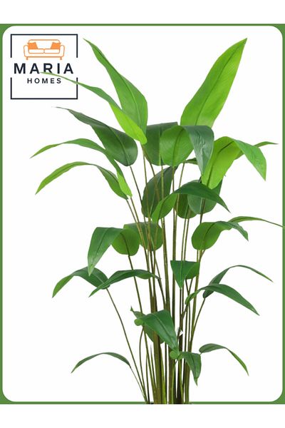 MARIA HOMES Artificial Bird of Paradise Tree 170 cm – Indoor Faux Plant with LIGHT GRAY Pot