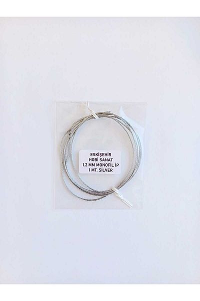 Eskişehir hobi sanat 1.2 mm 1 Meter Silvery Silver Silver Monofilament String Jewelry Design Packaging Gift Packaging String