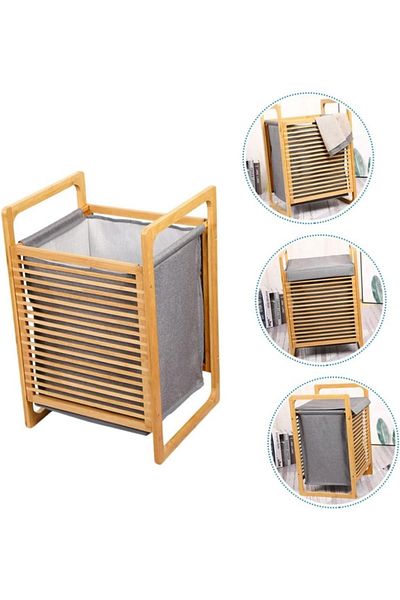 DEC13 Wooden clothes basket