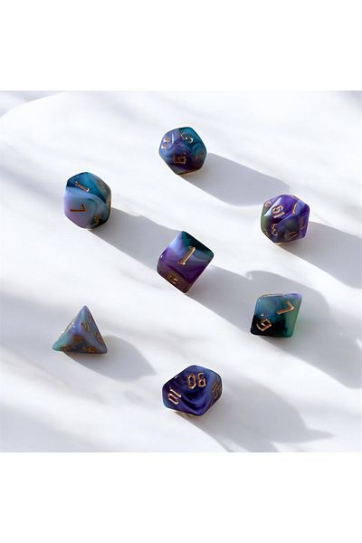 Le Majeur Dnd Frp Dice Set Set of 7 Dnd Dice Dungeons and Dragons Tabletop Game Dice Purplish Pouch Gift