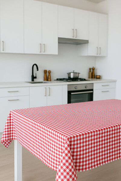 CHİLL Vintage Poti Square Tablecloth |   Woven Fabric |   Table Cloth |   With Size Options |   Red - Blue