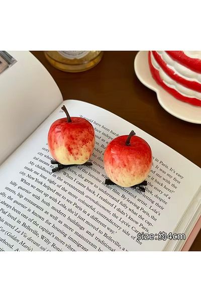 LO ADORO Apple Fruit Buckle 2-Pack Girl's Domestic Fruit Special for the Feast 5-Year-Old Small Mouth Risk of Putting Attention