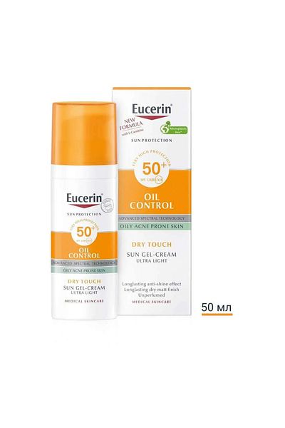 Eucerin Sun Oil Control Facial Sunscreen for Oily Skin Spf50+ 50 ml