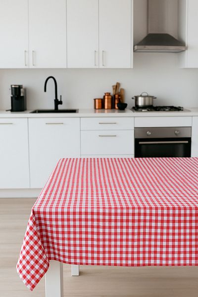CHİLL Vintage Poti Square Tablecloth |   Woven Fabric |   Table Cloth |   With Size Options |   Red - Blue
