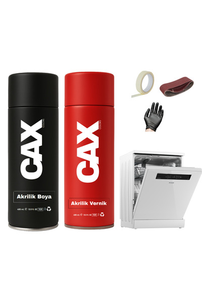 caxcolors BEYAZ EŞYA DÖNÜŞÜM SPREY BOYA 400 ML SIVIYA DAYANIKLI (BUZDOLABI-ÇA...