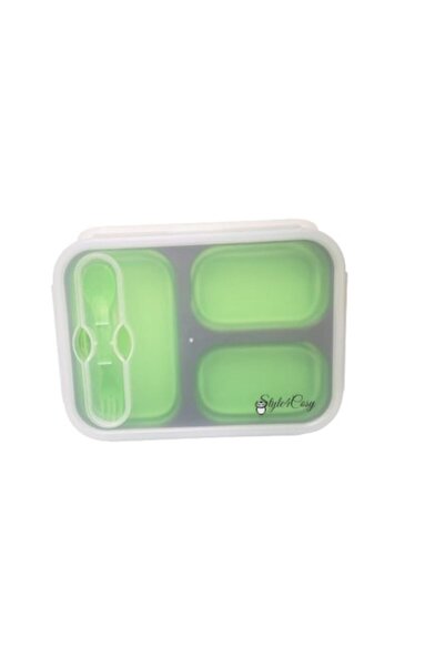 Style4Cosy Cutie de prânz pliabilă din silicon cu clipsare și închidere, cu l...