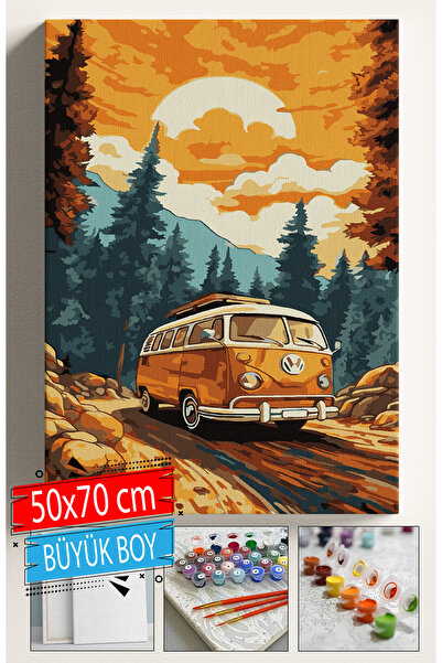 Sulepas Sayılarla Boyama Seti Numaralı Tuval Fırça Boya Dahil Kasnaklı Set 50...