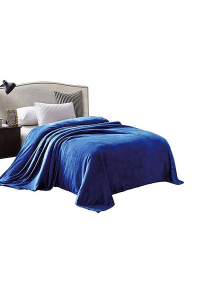 Mon Soft Bed Blanket King Size Flannel Royal Blue 220x200 cm