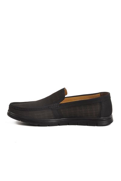 AYAKMOD 007 m Gel Sole Black Nubuck Genuine Leather Men's Casual Shoes