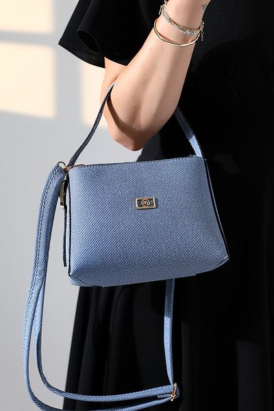 Encool Geantă de damă de dimensiuni mici din denim albastru, cu un singur ochi, cu curea încrucișată, pentru umăr și geantă de mână