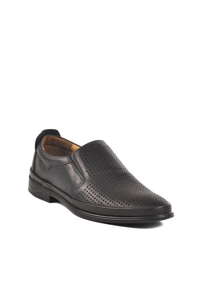 AYAKMOD 533 Gel Sole Black Genuine Leather Men's Casual Shoes
