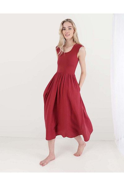 AMERICAN EAGLE Aerie Cap Sleeve Midi Dress