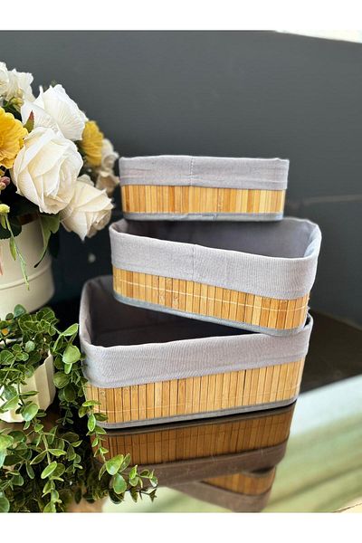 hinezahome 3-Piece Wicker Basket