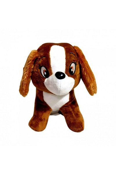 OEM Plush Toy, Dog With Embroidered Details That Barks, 17 Cm, Brown