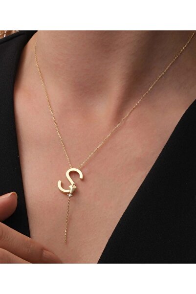 NEW'ORO JEWELRY 14 Ayar 'S' Harf Altın Kolye
