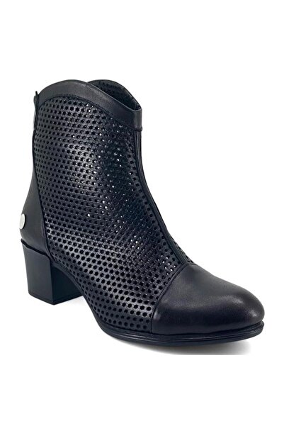 Mammamia 7305 Genuine Leather Casual Women's Shoes-Black
