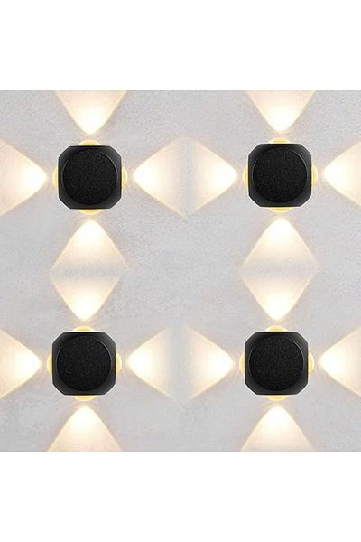 SUNPA 12w Ip65 Waterproof Wall Lamp 4 Way Led Light For Wall Up Down Left Right Wall Wall Pack Of 4