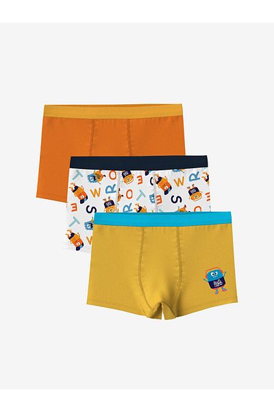 LC Waikiki New Season Printed Boy's Boxer 3-Piece - S5Ft60Z4
