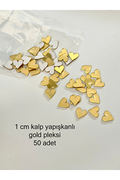 ouzhanya hediyelik KALP PLEKSİ 1 CM BOYUNDA SÜSLEME VE HOBİ AKSESUARLARI 50 ADET