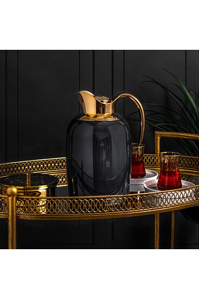 Dallaty steel vacuum flask navy blue/gold 1.3L
