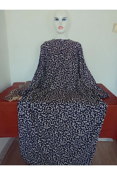 hoaryage Robadan Long Sleeve 100% Viscose Push Flower Mother Dress, Prayer Dress