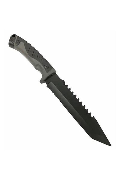 OEM Tactical Military Knife for Camping and Survival, Sheath Included, Steel Blade, 33 cm, Gray