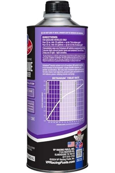 VP Racing Fuels 2855, Madditive Octanium Octane Booster Racing Formula - Quart