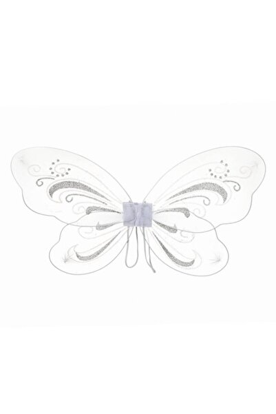 OEM Φτερά πεταλούδας σε πλαίσιο, λευκά με ασημένια λάμψη