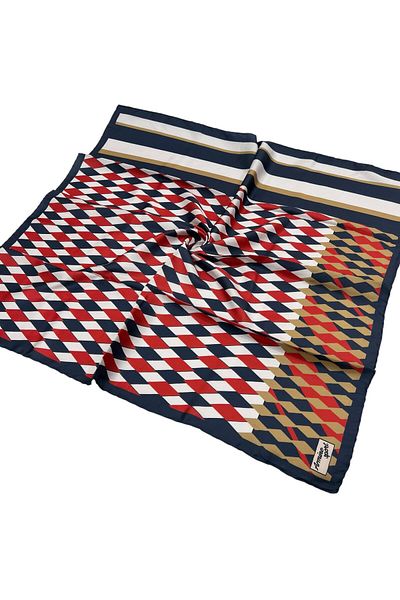 Armine Sport Twill Scarf - 8031-06 Navy Blue Red