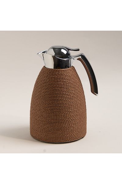 Dallaty vacuum flask dark brown rope 1L