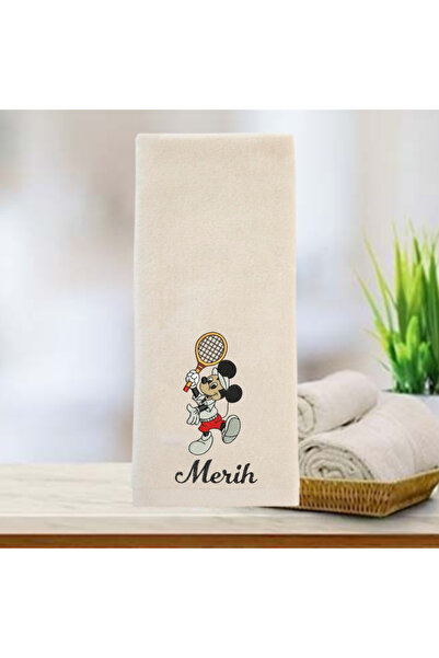 Ursa Tennis Player Mickey Mouse Design Name Writing Embroidered Sports Towel ...