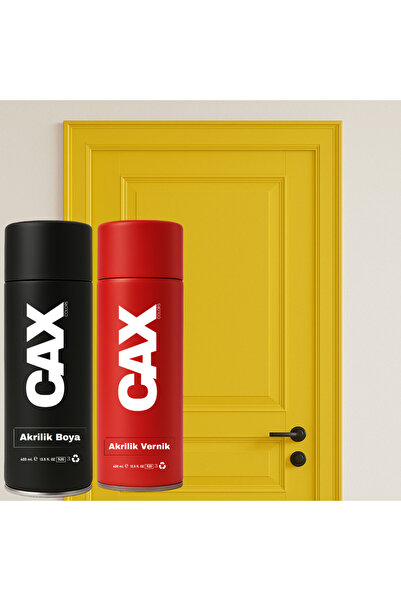 caxcolors AHŞAP & LAKE & MDF & PANEL KAPI BOYASI AKRİLİK SPREY BOYA 400 ML + ...