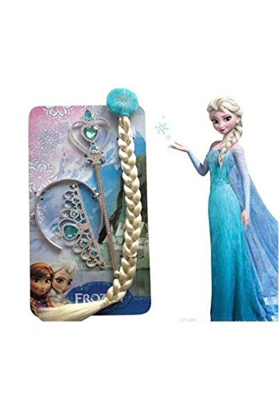 OEM Set accesorii Elsa Frozen, 3 piese, albastru deschis