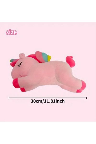 MİNGODAN Cute Sleeping Unicorn Plush Doll & Plush Sleeping Companion for Kids Cute Toy 30 cm