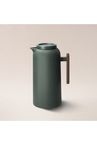 Dallaty dark green plastic vacuum flask 1L