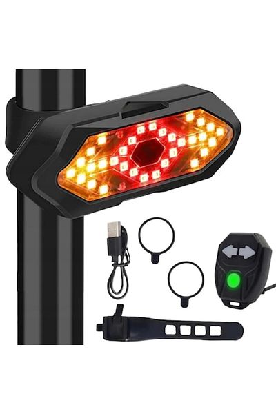 OEM Wireless Bicycle Signal Light with 900mAh Battery, IP65 Waterproof, 5 Lighting Modes, USB Charging C