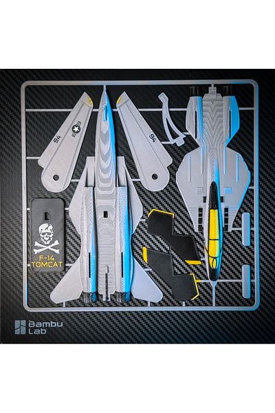GİT3D F-14 Kit Card Airplane Mockup