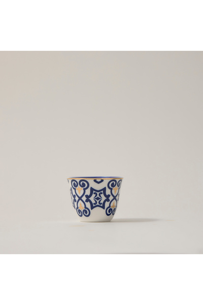 Dallaty blue and gold porcelain tea and coffee cups set 18 pcs