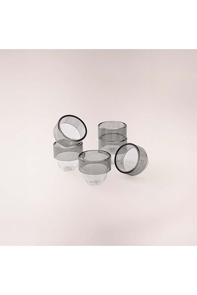 Dallaty white glass Saudi coffee cups set 6 pcs