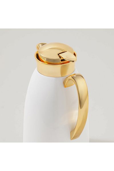 Dallaty 1L stainless steel vacuum flask, white